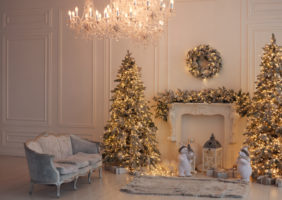 A home decked out for the holidays; a home staged for a holiday open house