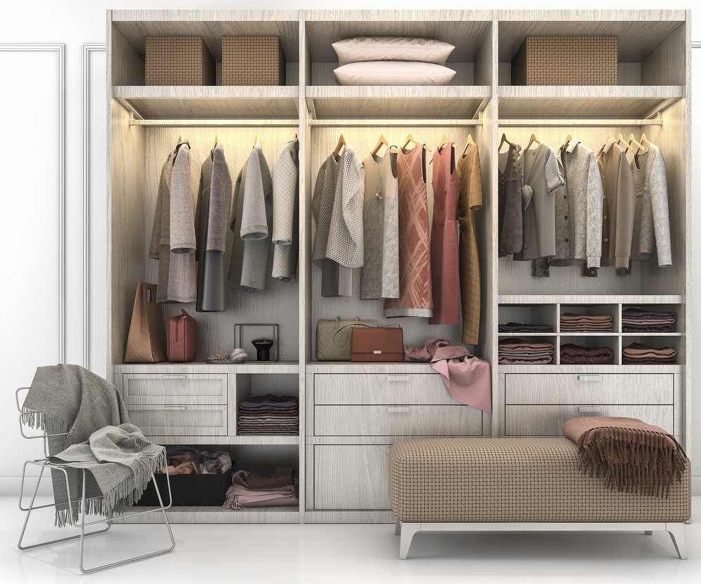 A clean, decluttered closet